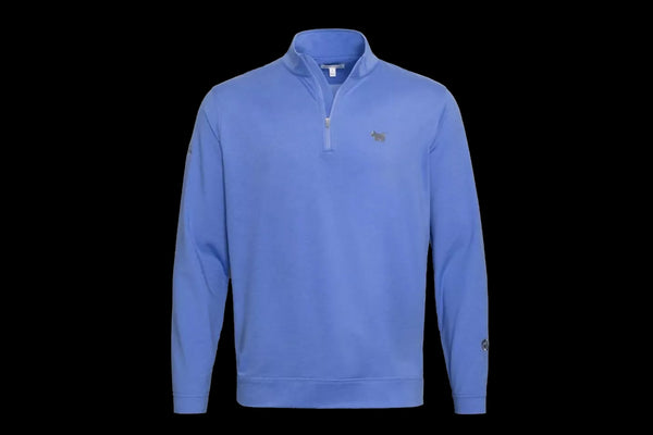 MENS PERTH MELANGE PERF QUARTER ZIP -MARITIME