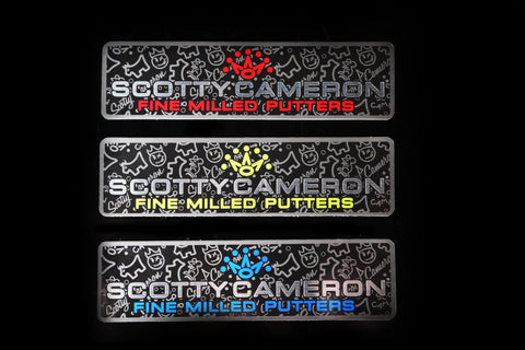 2023 SCOTTY CUSTOM SHOP MID 7 POINT CROWN RECTANGLE STICKER 3 PACK RED/YELLOW/BLUE